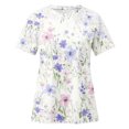 thumbnail image 5 of Awdenio Clearance Womens Casual Short Sleeve Shirts Tunics Tops for Summer Women Cold Shoulder Butterfly Print Short Sleeve Plus-Size Shirt Blouse Tops, 5 of 5
