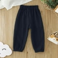 thumbnail image 4 of ZHUASHUM Pants For Boys Solid Color Straight Leg Trousers Relax Fit Casual Pants Sweartpants Summer Kid Clothes Dark Blue 4-5 Years, 4 of 6