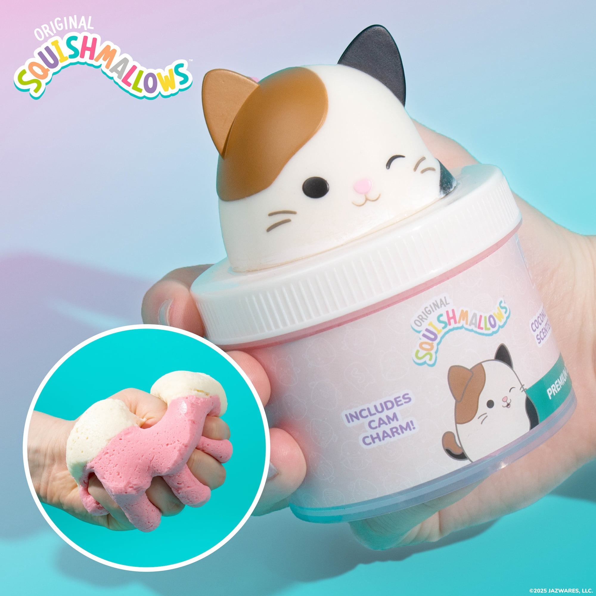 Original Squishmallows™ Cam The Cat Premium Cloud Slime, Coconut-Scented