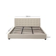 thumbnail image 2 of Ilios Innova | Base de Cama Tapizada Beige con Cabecera Capitoneada, Estructura Resistente y Diseño Moderno para Recámara, 2 of 9