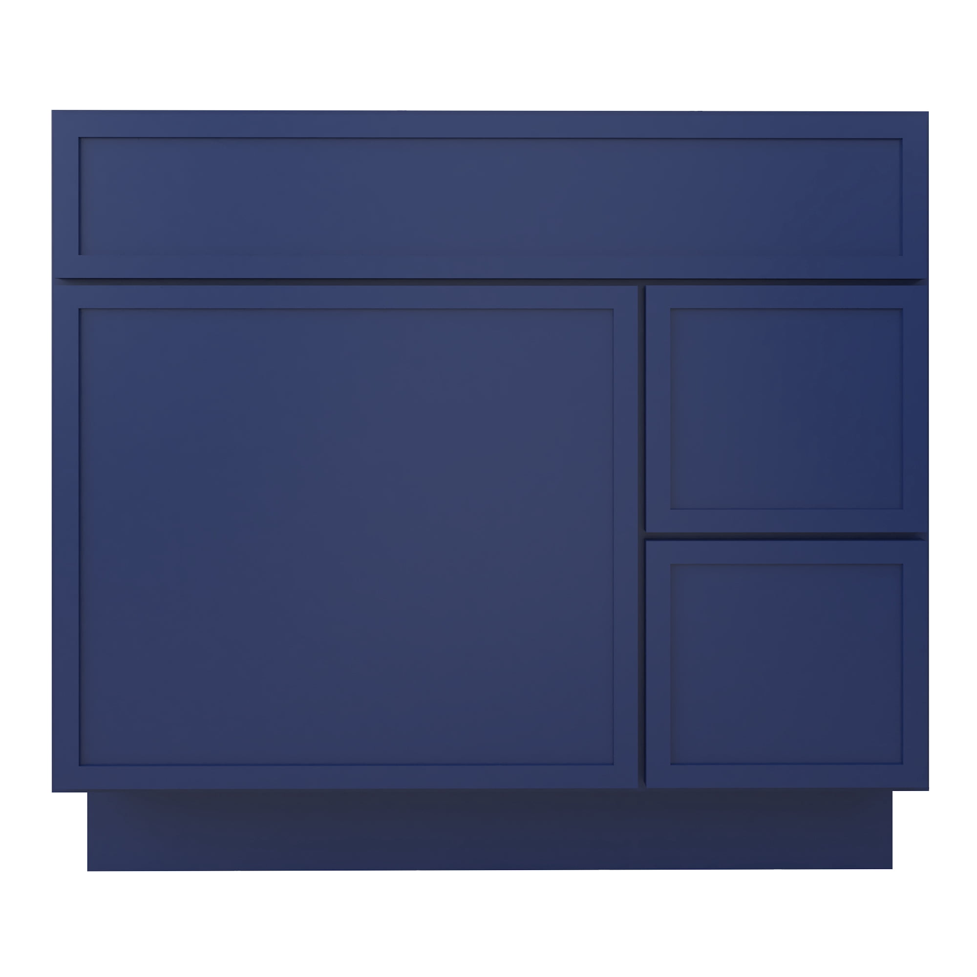 Vanity Art 36" W Birch Plywood Freestanding Single Base 2 Drawers Storage Cabinet with Soft Close Door