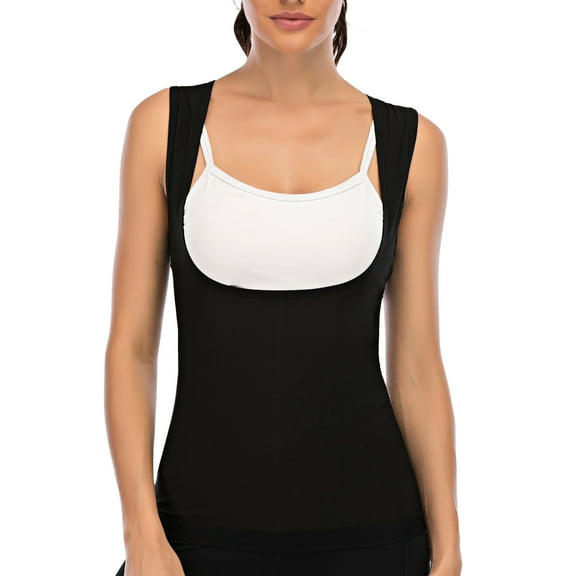 Sauna Sweat Vest for Womens Waist Trainer Vest Underbust Body Shaper Heat Trapping Polymer Sweat TaLELINTA Top Slimming Workout Shirt for Weight Loss