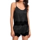 thumbnail image 4 of Camisón para mujer Gibobby Lencería Sexy Pijamas de Seda Satén Encaje negro XL, 4 of 4