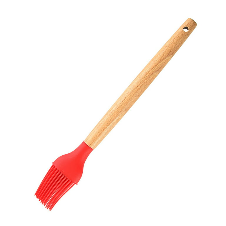 Unique Bargains Kitchen Silicone Head Heat Resistant Baking Basting Cooking Pastry  Brush Red 