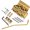 Gold, variant on EpheyFIF Double Locking Tremolo Bridge Sets Guitars Part for Electric Guitars Floyd Rose Style Bridge Double Tremolo Kits Black