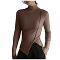 thumbnail image 2 of Women Leggings Y2K Women's Winter Bottomed Double-sided Long Sleeve Clothes,Khaki,L, 2 of 5