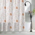 thumbnail image 2 of Easter Eggs Small Stall Shower Curtain, Waterproof Shower Curtains for Bathroom, Cute Bunny Rabbits Cartoon Orange Washable Fabric Cloth Bath Curtain for Bathtub Decoration with Hooks 36x78 Inches, 2 of 9