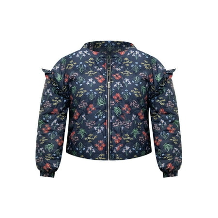 ELOQUII Elements Women's Plus Size Quilted Bomber Jacket