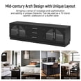 thumbnail image 4 of 68.9''TV Stand for TVs up to 75", Entertainment Center Media Console Cabinet with 4 Doors and 3 Drawers, Wood Storage Cabinet for Living Room or Bedroom, Black, 4 of 8