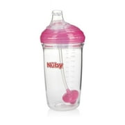DDI 2346686 Nuby? No-Spill Trainer Cups w/Hygienic Cover - Pink 10 oz Case of 24