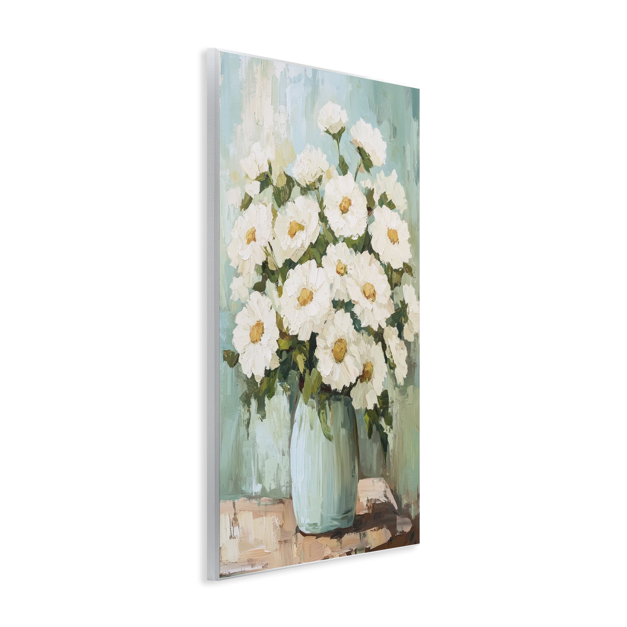 Stupell Industries Cozy Arrangement of White Blooms Wall Plaque Art, design by Petal Prints Design