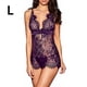 thumbnail image 1 of Falda de noche sexy Falda de fibra elástica con cuello en V Traje de vestir sexy y encantador, L, Morado Inevent XX000129-11, 1 of 7