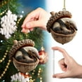 thumbnail image 2 of 6PC Christmas Trees Hanging Animal Ornaments – Cozy Christmas Ornaments 2D Acrylic Cute Animal Christmas Trees Hanging Decorations Rustic Nature Themed Home Decor Animal Lovers, 2 of 5