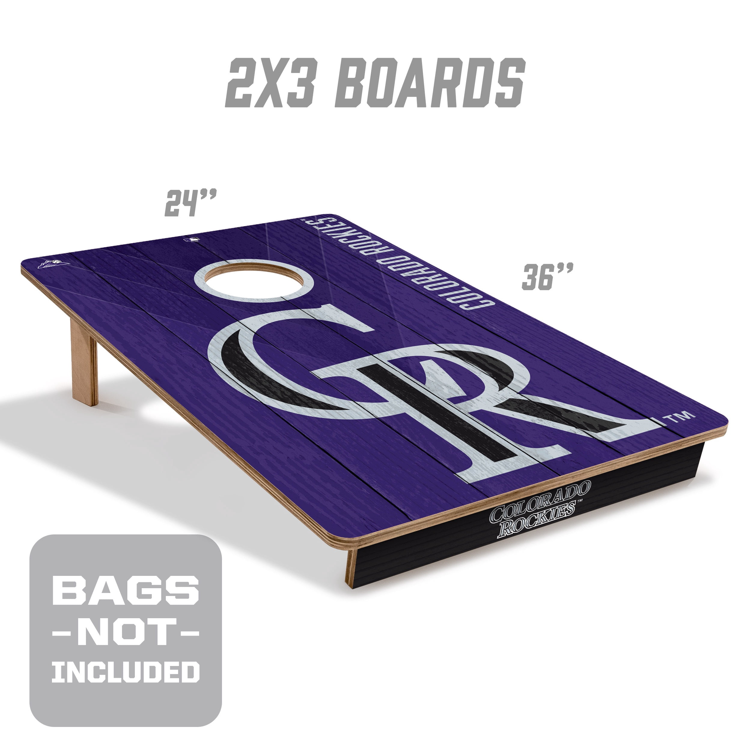 YouTheFan MLB Colorado Rockies 2' x 3' Cornhole Game No Bags