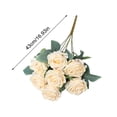 thumbnail image 2 of ddioayh Artificial Flowers Bouquet 7 Heads Realistic Fake Roses with Stem-Shapes and Leaves for Wedding Centerpieces Party Home Office DIY Decor, 2 of 5