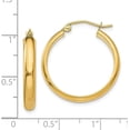 thumbnail image 4 of 14k Yellow Gold Round Tube Hoop Earrings - 21mm, 4 of 6