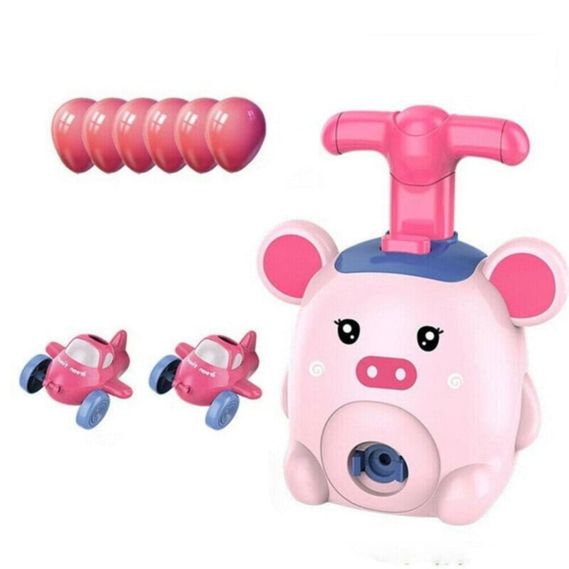 Frog RubRab Power Balloon Racer Car Toy Balloon Powered Launch Car,Aerodynamic Cars Stem Toys,Balloon Pump Car Science Experiment Toy Hand Push Inflator Air Pump Toys Toddler Toy Gift