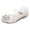 White, variant on Gyujnb Girls Jelly Sandals Rhinestone Bow Soft Sole Hook and Loop Princess Shoes for Dress Up,9-9.5 Years
