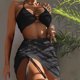 thumbnail image 5 of Gibobby Trajes de Baño para Mujer Traje de baño para mujer Traje de baño de vendaje Conjunto de bikini Push-Up Ropa de playa Trajes de baño divididos Con(Negro,CH), 5 of 5