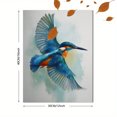 thumbnail image 3 of Kingfisher Bird Watercolor Canvas Print，Cafe Hotel Dining Room Living Room Decor, 3 of 8