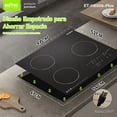 thumbnail image 2 of EWTTO ET-H8006-Plus Cocina Inducción 3 Quemadores 2000W Empotrable 60-240°C, 2 of 9