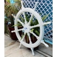 thumbnail image 4 of Wooden Ship Wheel (Full White Painted) - (42 Inches, White), 4 of 6