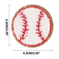 thumbnail image 2 of Neorosiri 10 Pack Embroidered Baseball Iron-On Patches for DIY Crafts and Clothing Repair - Sports Applique for Hats and Apparel, 2 of 6