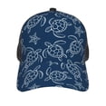 thumbnail image 3 of Lsque Sea Turtle Printed Trucker Hat - Baseball Cap for Men Women - Breathable Mesh Side, Adjustable Fit - for Casual Wear, 3 of 7