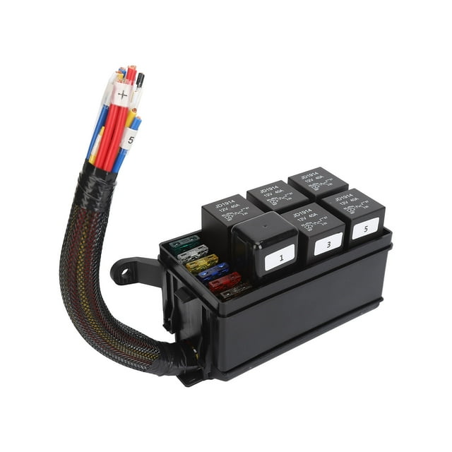 12V Fuse Relay Kit, Easy Installation IP65 Waterproof 4 Pin Relay Box For Automobile Marine Yacht Boat