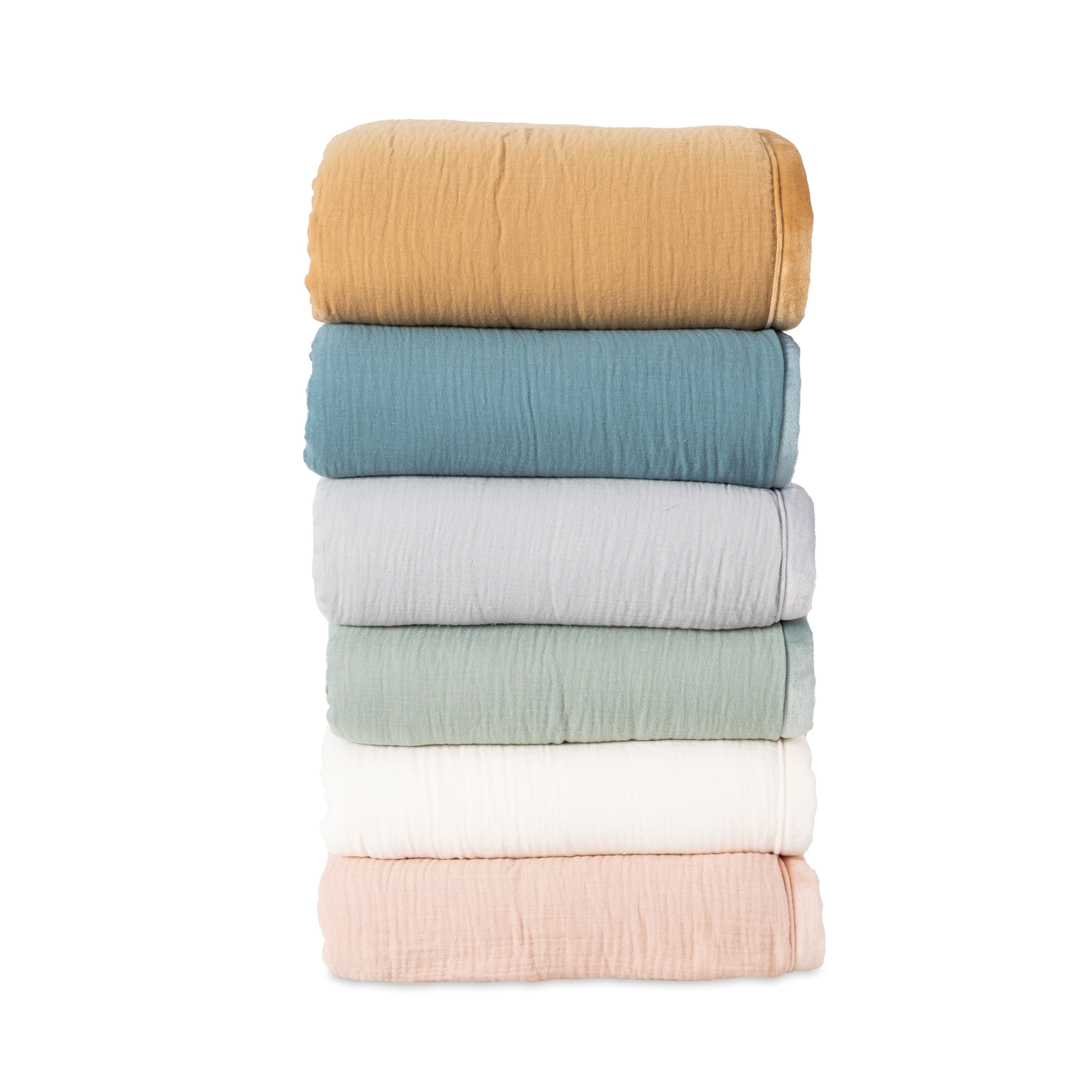 Better Homes & Gardens Gauze Reverse to Cozy Knit Super Soft Throw Blanket, Oversized, Antique Blush