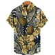 thumbnail image 2 of Camisas De Para Hombre Casual Hombres Solapa Estampado Manga Corta Puños Botón Puerto Estilo Floral Camisa Sand Beach Hawaiianss Summer Top (Navy, XL), 2 of 3