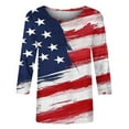 thumbnail image 4 of YanHoo 4th of July 3/4 Sleeve T Shirts for Women Patriotic USA 1776 3/4 Sleeve Shirts Teen Girls 3/4 Sleeve Tops Crewneck Tunic Tee 3/4 Length Sleeve Shirts Y2K Independence Day Outfits, 4 of 5