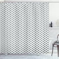 thumbnail image 1 of Ambesonne Black White Shower Curtain, Vintage Sketch Dots, 69"Wx84"L, Charcoal Grey White, 1 of 3
