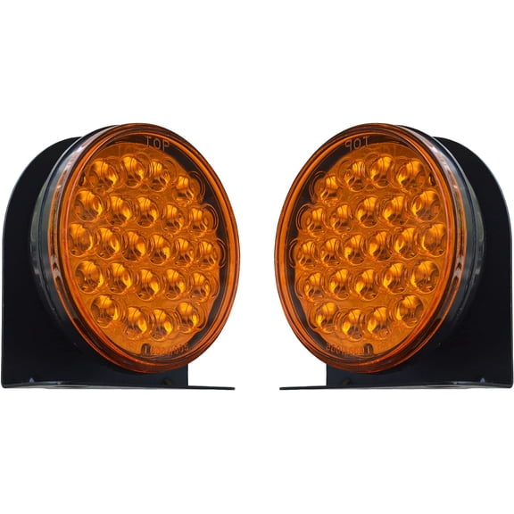 APSMOTIV Pair of Amber LEDs Super Bright Turn Signal Tractor Tail Lights Assembly Tail Lights Suitable for ATV |Trucks| Tractor | Golf Carts | UTV | UTV | Trailers | Cars and Buses (12v)