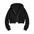 thumbnail image 6 of Shadoumai Girls Cropped Zip Up Hoodie Long Sleeve Sweatshirts For Teen Girls Fashion Fall Fashion Casual Jackets With Pockets, 6 of 7