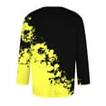 thumbnail image 3 of ZCFZJW Mens Color Block T-Shirts Big and Tall Regular Fit Casual Summer Hlaf Sleeve Round Neck Graphic Tees Shirt Trendy Holiday Vacation Beach Tops Yellow XXXXL, 3 of 4