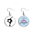 thumbnail image 1 of Silueta deporte mujer la danza de patinaje Pendientes de sandía verano lóbulo desgaste Unbranded M, 1 of 3