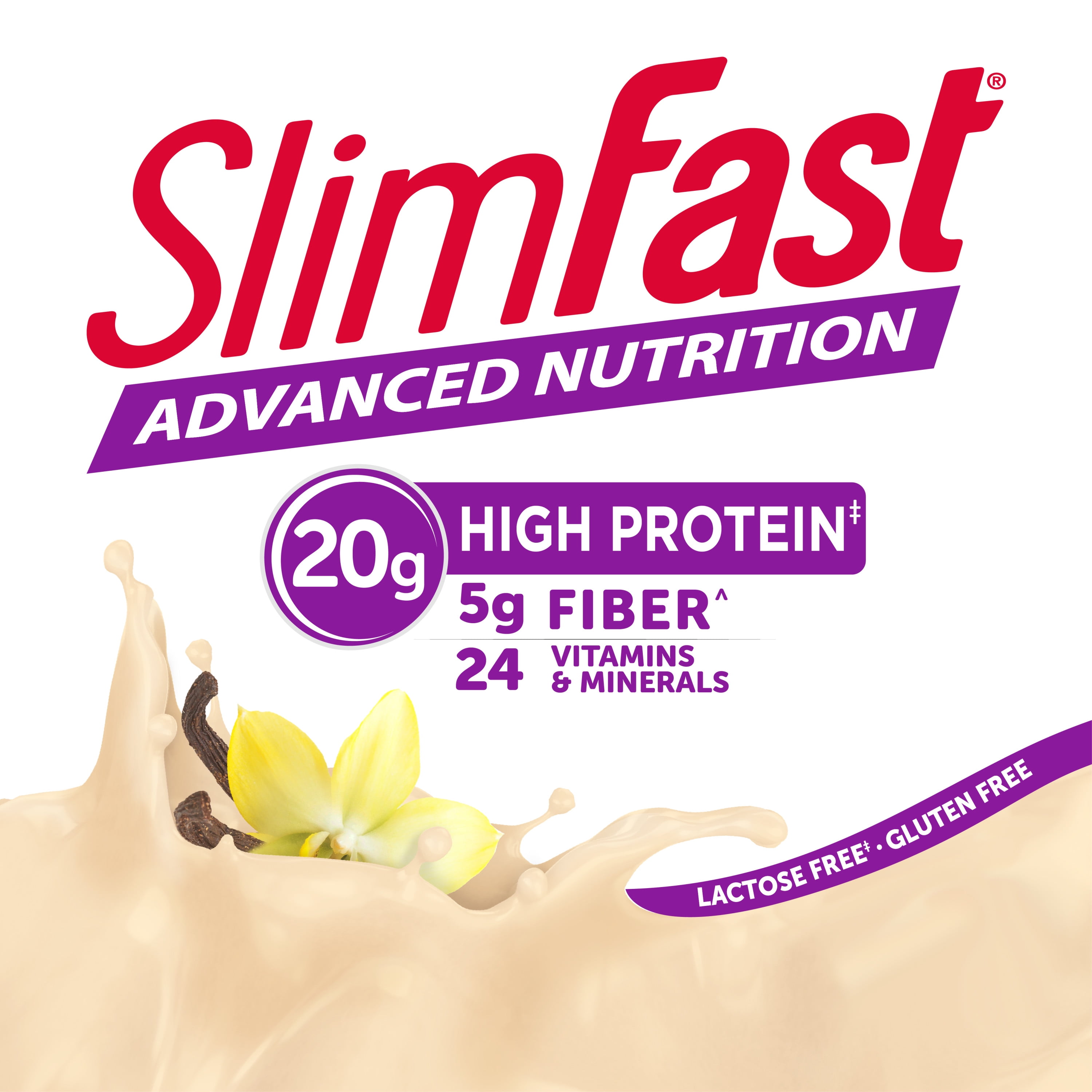 SlimFast Advanced Nutrition High Protein Smoothie Mix Powder, Vanilla