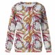 thumbnail image 5 of Camisas informales de manga larga para mujer, sudadera de cuello redondo con estampado de cadena, jersey de cuello redondo, Tops tipo túnica holgados Pompotops FGAJ1005, 5 of 6