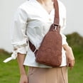 thumbnail image 2 of MKF Collection Millie Women Sling bag Vegan Leather Flower Embossed Sling Backpack by Mia K - Stone Beige, 2 of 8