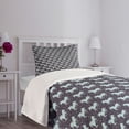 thumbnail image 3 of Ambesonne Abstract Quilted Bedspread Set 2 Pcs, Galloping Unicorns, Twin Size, Mint Dark Taupe Pink, 3 of 5
