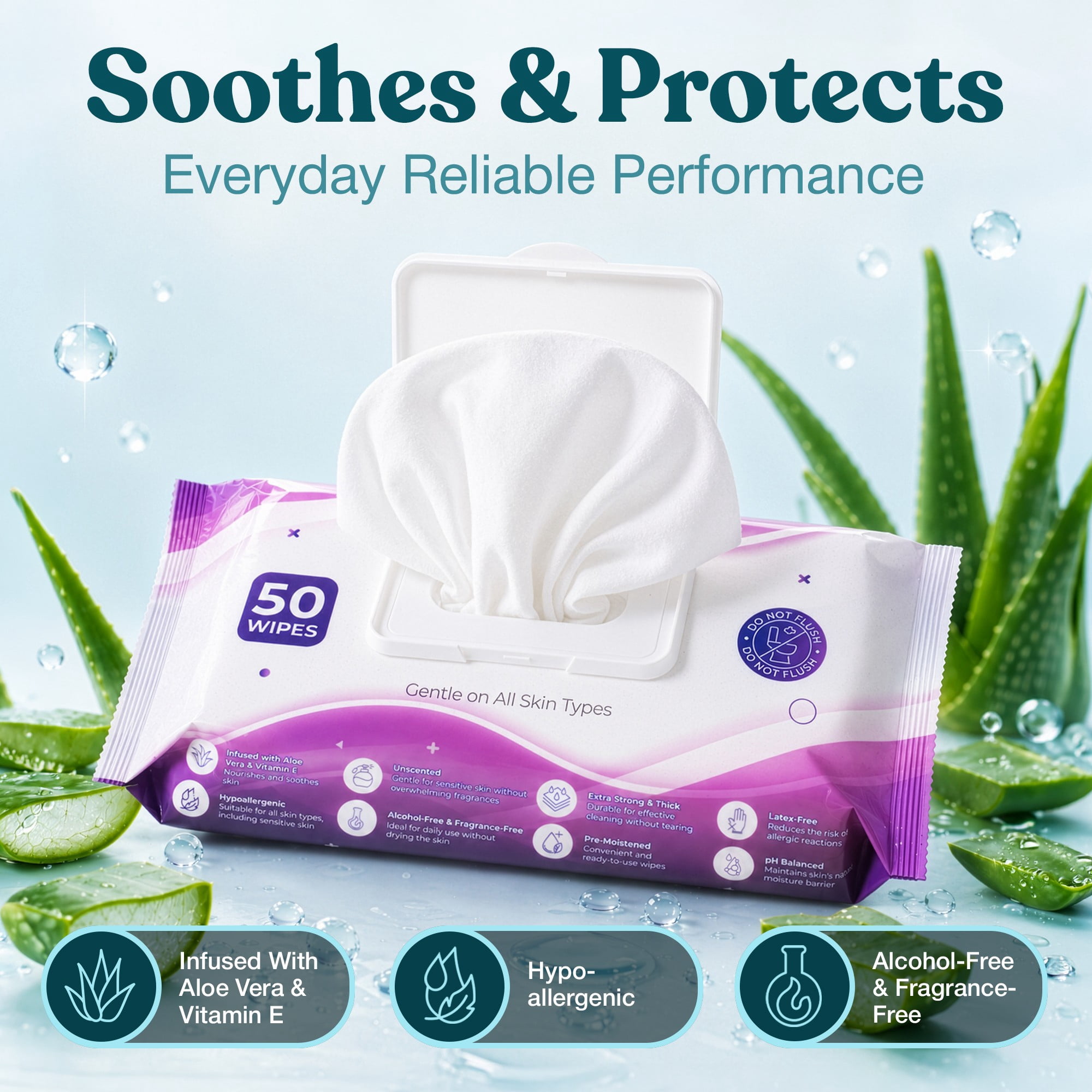 Snugwell Adult Wipes, Unscented Personal Care & Cleansing Wipes, 600 Count