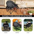 thumbnail image 3 of BRONZY Heavy Duty Oversized Camping Chair 500lbs - Beach Chair for Adults, Portable Folding with Breathable Mesh, Cup Holder & Side Pocket, 3 of 7