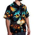 thumbnail image 2 of Cat Men's Printed Casual Button Down Short Sleeve Beach Shirts, 2 of 6