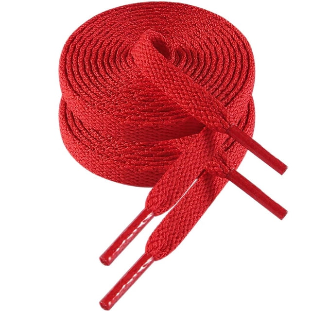 Vsudo Lacets Plats Rouges 54 Pouces pour Espadrilles Lacets Rouges pour Espadrilles Lacets Rouges pour Espadrilles Remplacements Rouges Lacets pour Femmes Ou Hommes (2 Paires-Rouge-137cm)