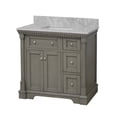 thumbnail image 5 of Sydney 36" Bathroom Vanity with Weathered Gray Cabinet and Carrara Marble Top, 5 of 6