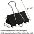 thumbnail image 2 of Clips para carpetas extra grandes de 2 pulgadas, paquete de 48, clips de papel gigantes, abrazaderas de papel grandes, clips para carpetas de gran tamaño para suministros para el hogar, la e, 2 of 5