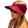 thumbnail image 2 of Mgmyaa Women's Open Top Sun Hat Visor Wide Brim UV Protection Outdoor Sport Cap Breathable Summer Beach Headwear Adjustable Ponytail Hole, 2 of 9