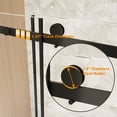 thumbnail image 5 of 60 in. W x 76 in. H Frameless Single Sliding Shower Door with 1/4 "(6 mm) Clear Tempered Glass, Matte Black, 5 of 10