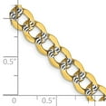 thumbnail image 5 of Auriga Fine Jewelry 14K Yellow Gold 6.75mm Semi-Solid Curb Bracelet 8inch for Women, 5 of 5